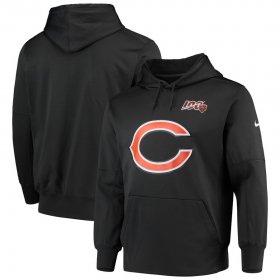 Wholesale Cheap Chicago Bears Nike 100th Season Primary Logo Circuit Performance Pullover Hoodie Anthracite