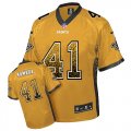 Wholesale Cheap Nike Saints #41 Alvin Kamara Gold Men's Stitched NFL Elite Drift Fashion Jersey