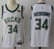 Wholesale Cheap Nike Milwaukee Bucks #34 Giannis Antetokounmpo White Stitched NBA Jersey