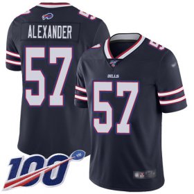 Wholesale Cheap Nike Bills #57 Lorenzo Alexander Navy Men\'s Stitched NFL Limited Inverted Legend 100th Season Jersey