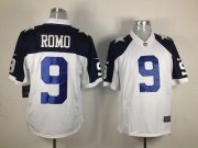 Wholesale Cheap Nike Cowboys #9 Tony Romo White Thanksgiving Men's Throwback Stitched NFL Limited Jersey