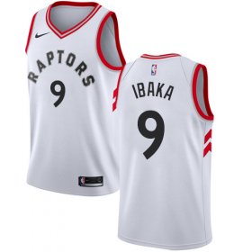 Wholesale Cheap Raptors #9 Serge Ibaka White Women\'s Basketball Swingman Association Edition Jersey