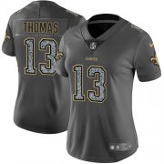 Wholesale Cheap Nike Saints #13 Michael Thomas Gray Static Women's Stitched NFL Vapor Untouchable Limited Jersey