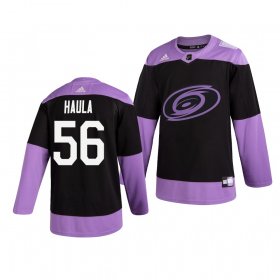 Wholesale Cheap Carolina Hurricanes #56 Erik Haula Adidas Men\'s Hockey Fights Cancer Practice NHL Jersey Black