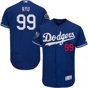 Wholesale Cheap Dodgers #99 Hyun-Jin Ryu Blue Flexbase Authentic Collection 2018 World Series Stitched MLB Jersey