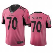 Wholesale Cheap Atlanta Falcons #70 Jake Matthews Pink Vapor Limited City Edition NFL Jersey