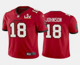 Wholesale Cheap Men\'s Tampa Bay Buccaneers #18 Tyler Johnson Red 2021 Super Bowl LV Limited Stitched NFL Jersey
