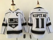 Wholesale Cheap Adidas Kings #11 Anze Kopitar White Road Authentic Stitched NHL Jersey