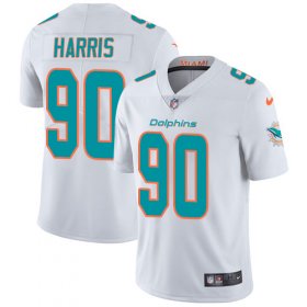 Wholesale Cheap Nike Dolphins #90 Charles Harris White Men\'s Stitched NFL Vapor Untouchable Limited Jersey