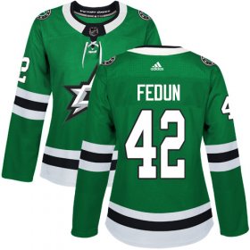 Cheap Adidas Stars #42 Taylor Fedun Green Home Authentic Women\'s Stitched NHL Jersey