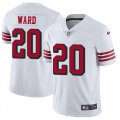 Wholesale Cheap Nike 49ers #20 Jimmie Ward White Rush Men's Stitched NFL Vapor Untouchable Limited Jersey