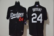 Wholesale Cheap Los Angeles Dodgers #24 Kobe Bryant Men's Nike Black Cool Base MLB Jersey