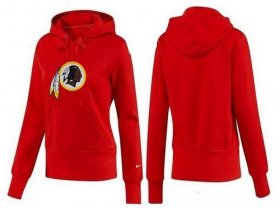 Wholesale Cheap Women\'s Washington Redskins Logo Pullover Hoodie Red