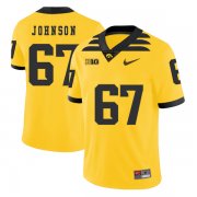 Wholesale Cheap Iowa Hawkeyes 67 Jaleel Johnson Yellow College Football Jersey