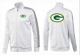 Wholesale Cheap NFL Green Bay Packers Team Logo Jacket White_3