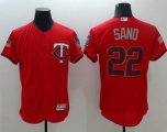 Wholesale Cheap Twins #22 Miguel Sano Red Fashion Stars & Stripes Flexbase Authentic Stitched MLB Jersey