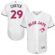 Wholesale Cheap Blue Jays #29 Joe Carter White Flexbase Authentic Collection Mother's Day Stitched MLB Jersey