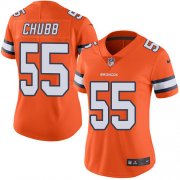 Wholesale Cheap Nike Broncos #55 Bradley Chubb Orange Women's Stitched NFL Limited Rush Jersey