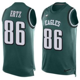 Wholesale Cheap Nike Eagles #86 Zach Ertz Midnight Green Team Color Men\'s Stitched NFL Limited Tank Top Jersey