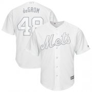 Wholesale Cheap Mets #48 Jacob DeGrom White "deGrom" Players Weekend Cool Base Stitched MLB Jersey