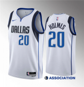 Wholesale Cheap Men's Dallas Mavericks #20 Richaun Holmes White 2023 Draft Association Edition Stitched Basketball Jersey