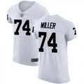 Wholesale Cheap Nike Raiders #74 Kolton Miller White Men's Stitched NFL Vapor Untouchable Elite Jersey