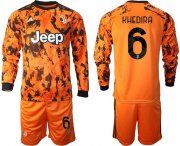 Wholesale Cheap Men 2020-2021 club Juventus away long sleeves 6 orange Soccer Jerseys