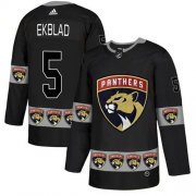 Wholesale Cheap Adidas Panthers #5 Aaron Ekblad Black Authentic Team Logo Fashion Stitched NHL Jersey