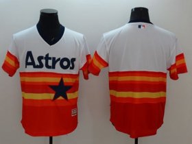 Wholesale Cheap Astros Blank White/Orange Flexbase Authentic Collection Cooperstown Stitched MLB Jersey