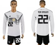 Wholesale Cheap Germany #22 Ter Stegen White Home Long Sleeves Soccer Country Jersey