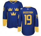 Wholesale Cheap Team Sweden #19 Nicklas Backstrom Blue 2016 World Cup Stitched NHL Jersey