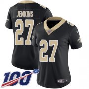 Wholesale Cheap Nike Saints #27 Malcolm Jenkins Black Team Color Women's Stitched NFL 100th Season Vapor Untouchable Limited Jersey