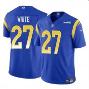 Cheap Men's Los Angeles Rams #27 Tre'Davious White Blue 2024 F.U.S.E. Vapor Untouchable Football Stitched Jersey