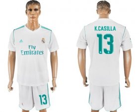 Wholesale Cheap Real Madrid #13 K.Casilla White Home Soccer Club Jersey