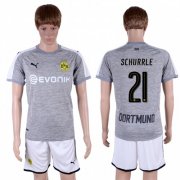 Wholesale Cheap Dortmund #21 Schurrle Grey Soccer Club Jersey