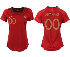 Wholesale Cheap Women\'s Portugal Personalized Home Soccer Country Jersey