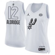 Wholesale Cheap Nike San Antonio Spurs #12 LaMarcus Aldridge White Women's NBA Jordan Swingman 2018 All-Star Game Jersey