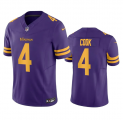 Wholesale Cheap Men's Minnesota Vikings #4 Dalvin Cook Purple 2023 F.U.S.E. Color Rush Stitched Jersey