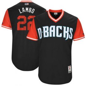 Wholesale Cheap Diamondbacks #22 Jake Lamb Black \"Lambo\" Players Weekend Authentic Stitched MLB Jersey