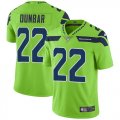 Wholesale Cheap Nike Seahawks #22 Quinton Dunbar Green Men's Stitched NFL Limited Rush Jersey