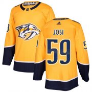 Wholesale Cheap Adidas Predators #59 Roman Josi Yellow Home Authentic Stitched NHL Jersey