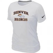 Wholesale Cheap Women's Nike Denver Broncos Heart & Soul NFL T-Shirt White