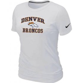 Wholesale Cheap Women\'s Nike Denver Broncos Heart & Soul NFL T-Shirt White