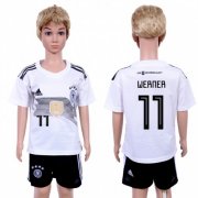 Wholesale Cheap Germany #11 Werner White Home Kid Soccer Country Jersey