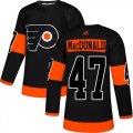 Wholesale Cheap Adidas Flyers #47 Andrew MacDonald Black Alternate Authentic Stitched NHL Jersey