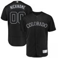 Wholesale Cheap Colorado Rockies Majestic 2019 Players' Weekend Flex Base Authentic Roster Custom Jersey Black