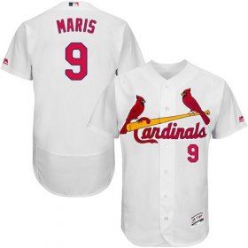 Wholesale Cheap Cardinals #9 Roger Maris White Flexbase Authentic Collection Stitched MLB Jersey