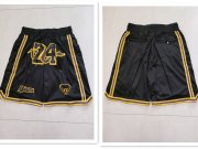 Wholesale Men's Los Angeles Lakers #24 Kobe Bryant Black Mamba Just Don Swingman Throwback Shorts