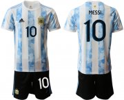 Wholesale Cheap Men 2020-2021 Season National team Argentina home white 10 Soccer Jersey