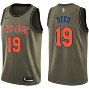 Wholesale Cheap Nike New York Knicks #19 Willis Reed Green Salute to Service NBA Swingman Jersey